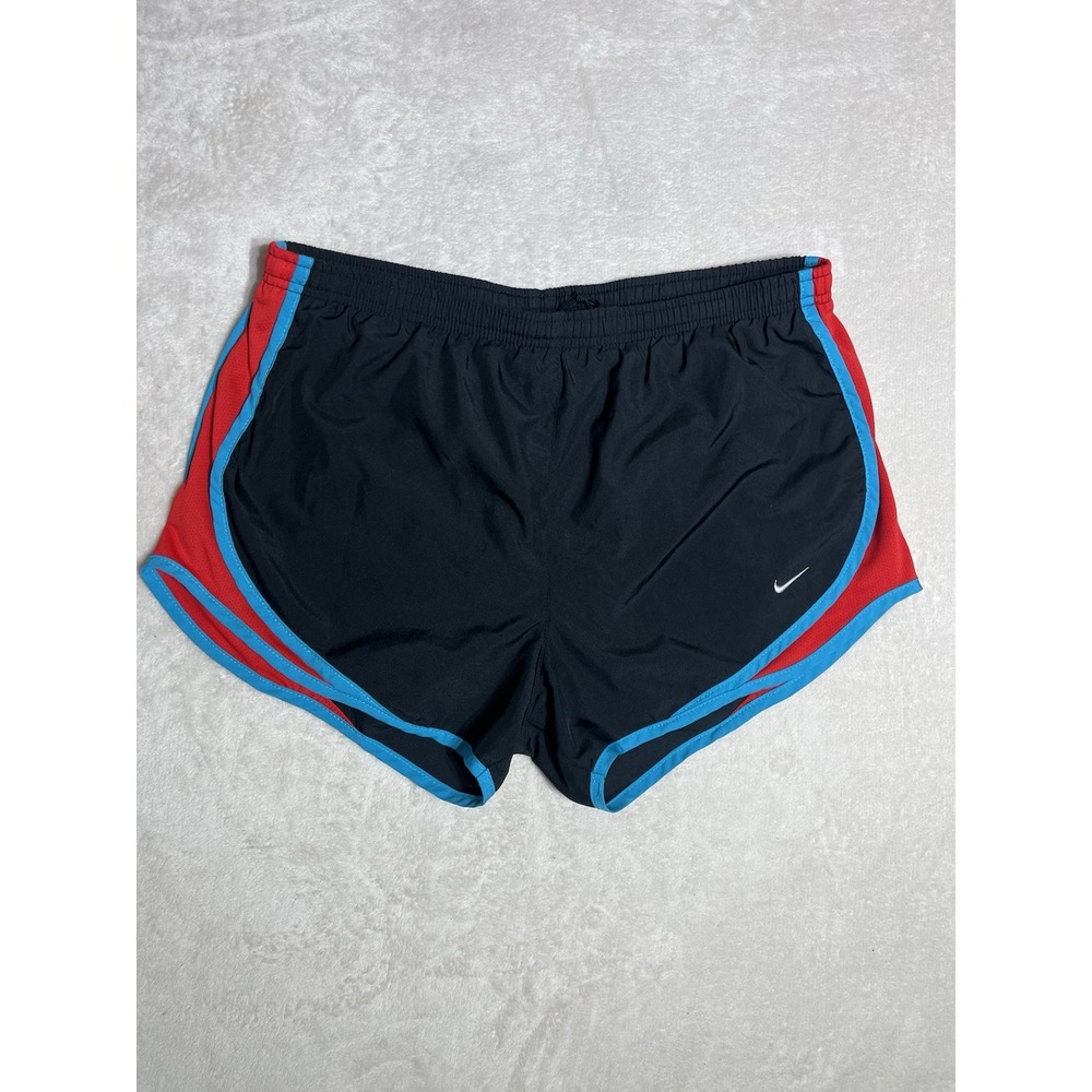 Nike Dri-FIT Women's Black blue Red Running & Jogging Shorts, Drawstring, M